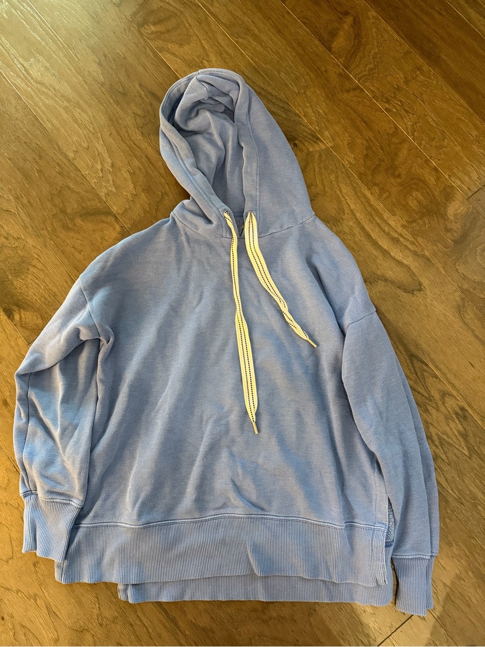 aerie Light Blue Hoodie Pullover with Contrast Drawstrings